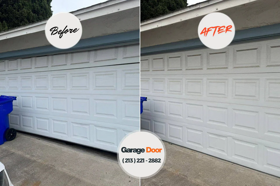 Before and after: garage door repair Roseto, PA